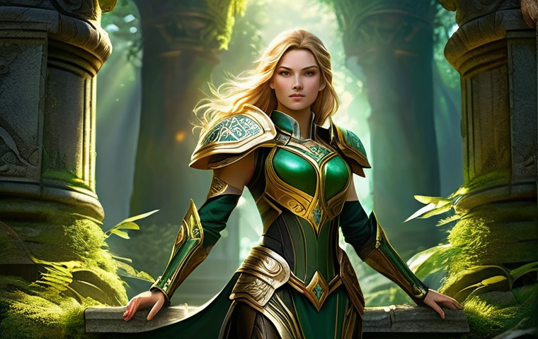 아이온 룬 시스템 공략 - **Aion Ranger's Triumphant Discovery of a Gold Rune:** A graceful yet formidable Aion Elyos Ranger, ...