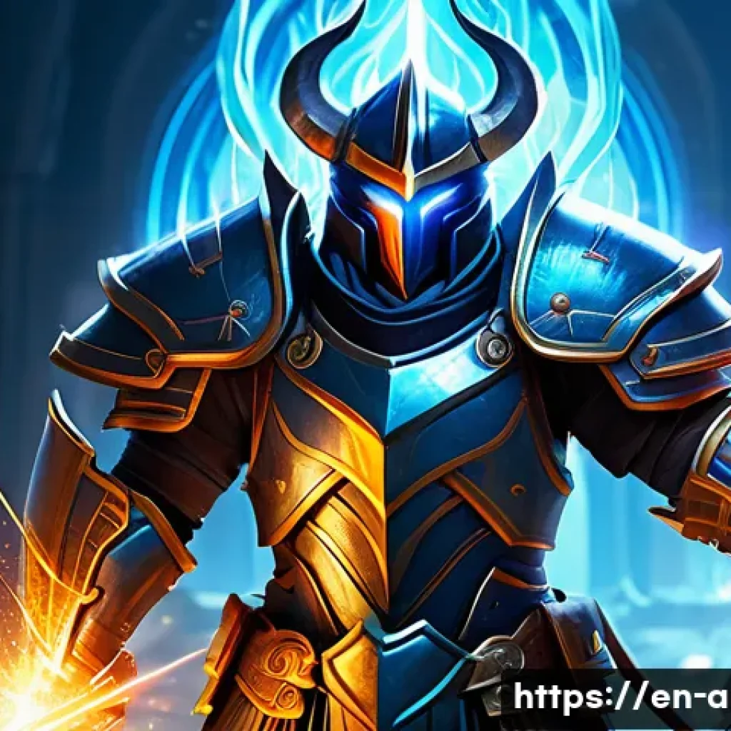 아이온 마석 조합 방법 - A dynamic fantasy RPG scene featuring a warrior character equipped with intricately designed armor a...